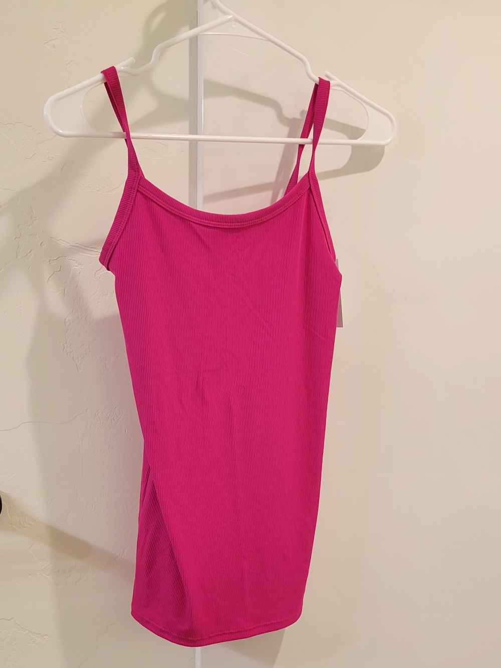 No Boundaries Bright Fuchsia Ribbed Tank Top